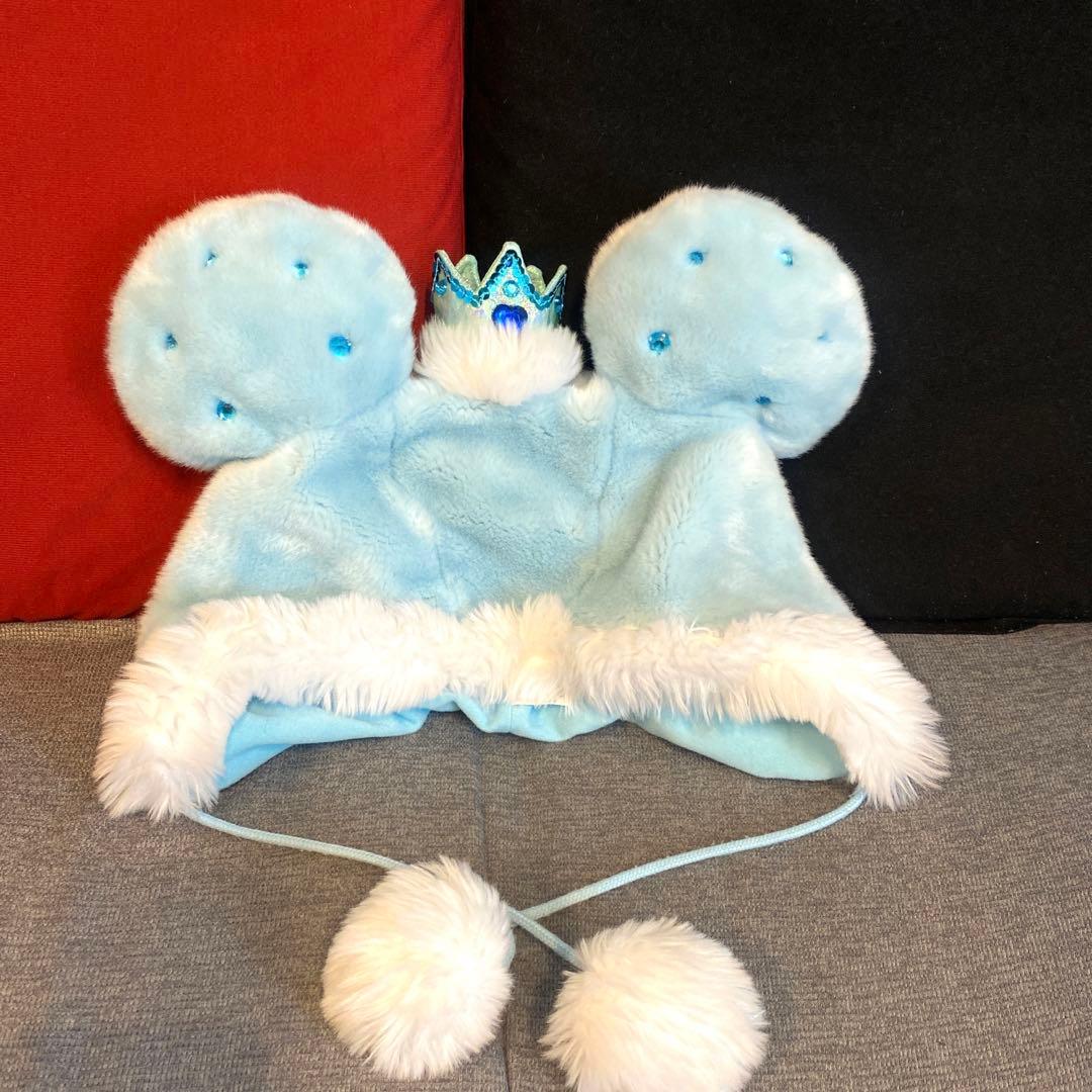 ミニーファンキャップ 水色 ティアラ 王冠 - メルカリ