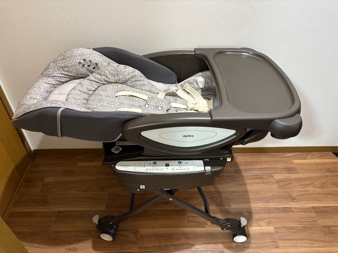 【Aprica】電動ハイローチェア ユラリズムオートライト メランジグレー