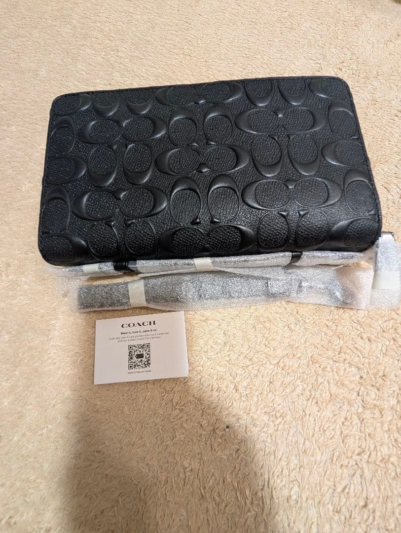 COACH ダブルジップトラベルオーガナイザー　シグネチャーレザー