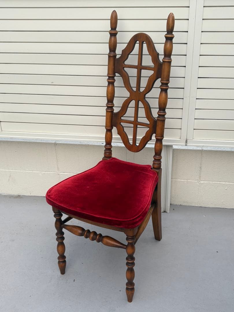 アンティーク家具 椅子 木製 ベロア 洋風 ヴィンテージチェア　コスガ