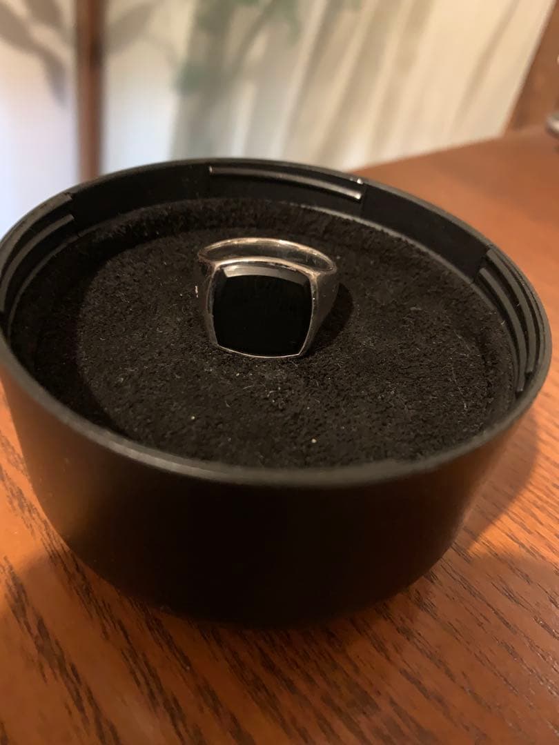 トムウッド ブラックオニキス cushion RING 60