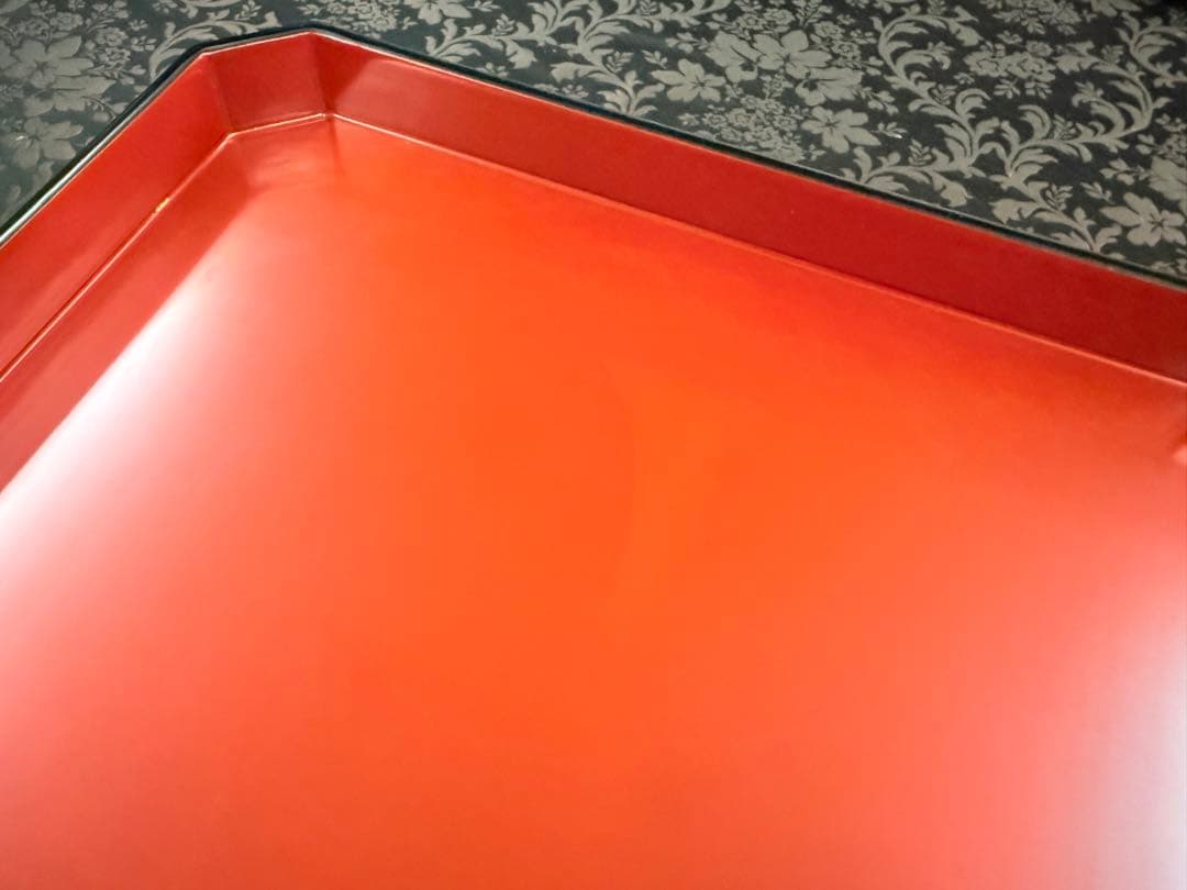 越前漆器 無地 木製 祝膳 黒内朱