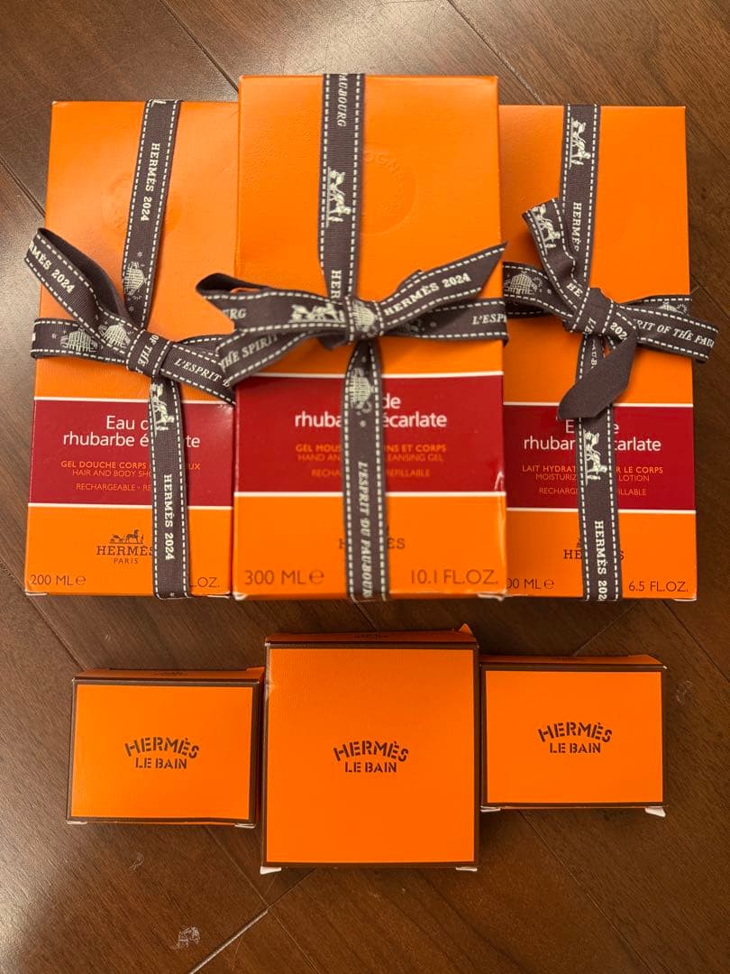 最終値下 新品★HERMES オードゥ ルバーブ エカルラット バスアメティ6点