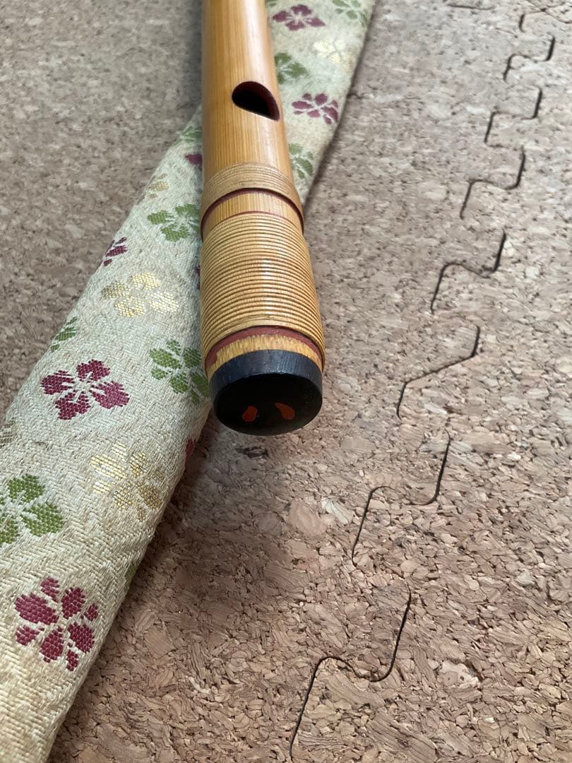 《㐂月》篠笛八本調子 七穴 笛袋付　民謡・唄用