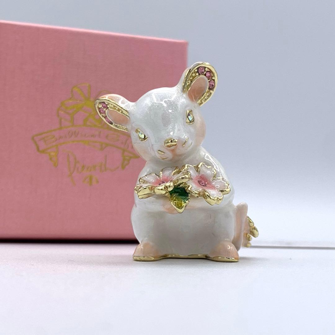 ピィアース　はなねずみ　箱付き　ジュエリーボックス　白ねずみ ピィアース はなねずみ 箱付き ジュエリーボックス 白ねずみ - メルカリ