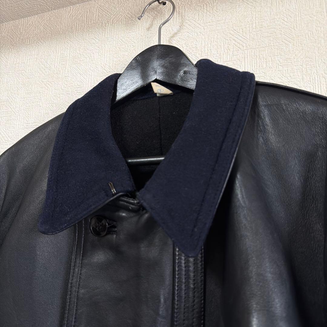 極上 50〜60s コルビジェジャケット レザー フランス ウール襟