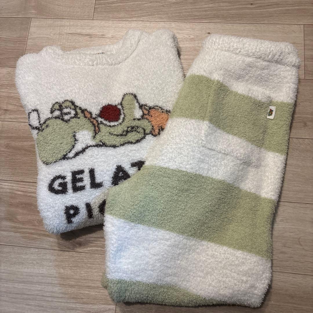 ジェラートピケ マリオコラボ ヨッシー セットアップ - メルカリ