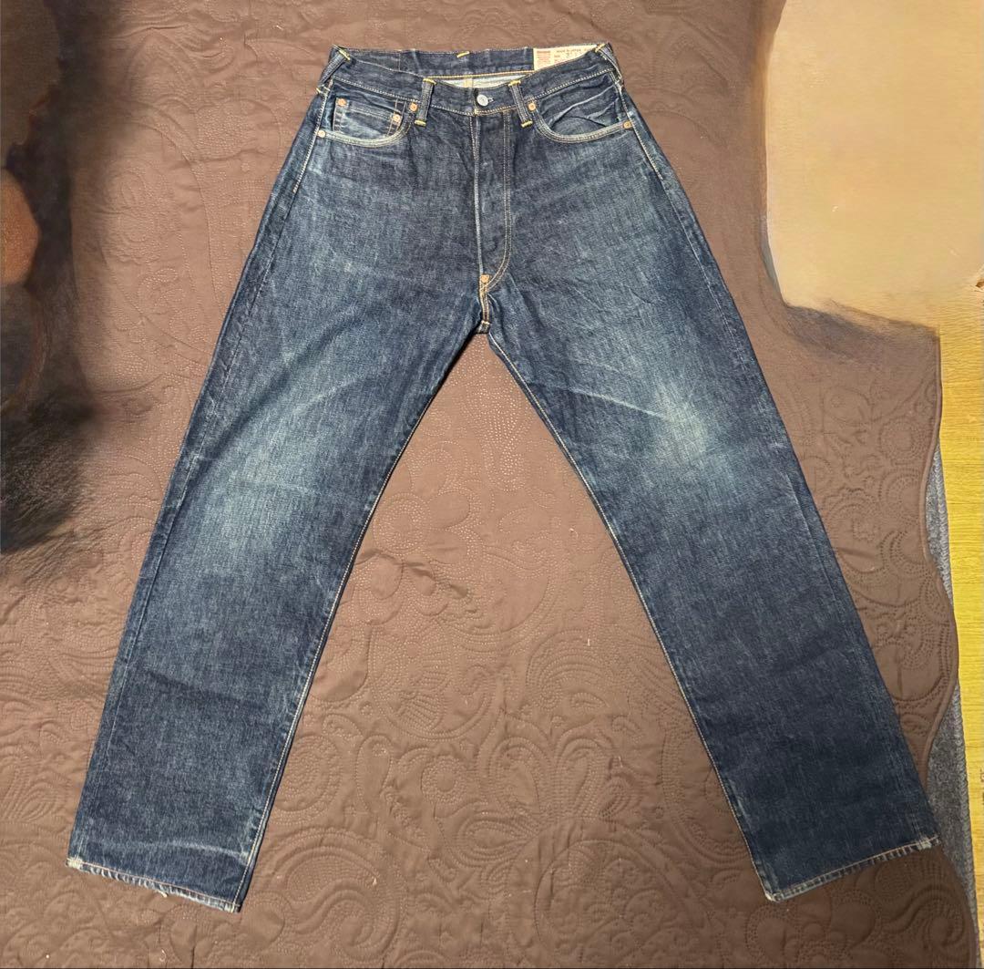 値下げ交渉大歓迎】濃紺 廃盤 旧EVISU No.2 2001 33×35 - メルカリ