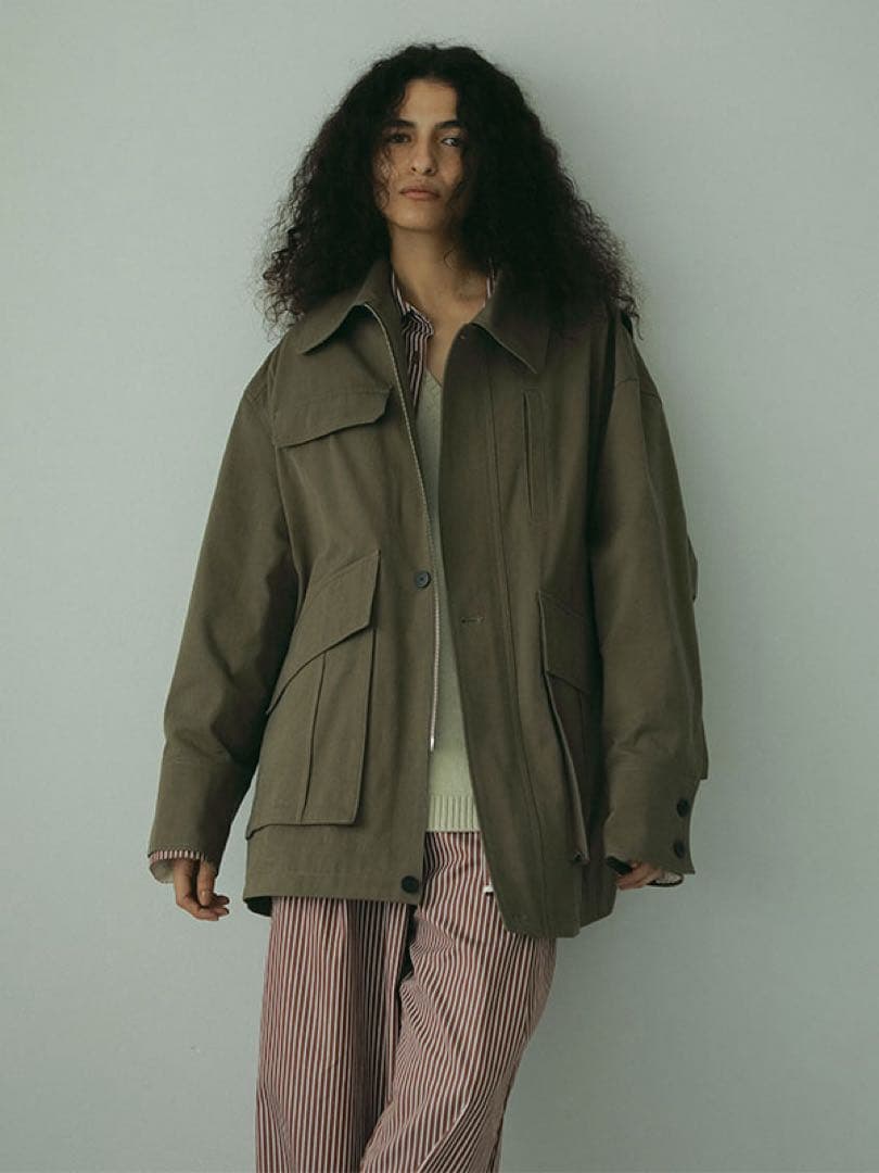 ETRE TOKYO エトレ 新品タグ付 ハイカウントミリタリーコート カーキ