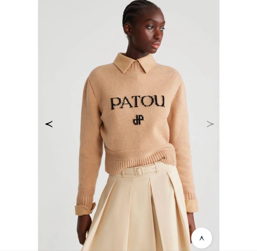 PATOU サステナブルウール＆カシミア パトゥ インターシャ セーター