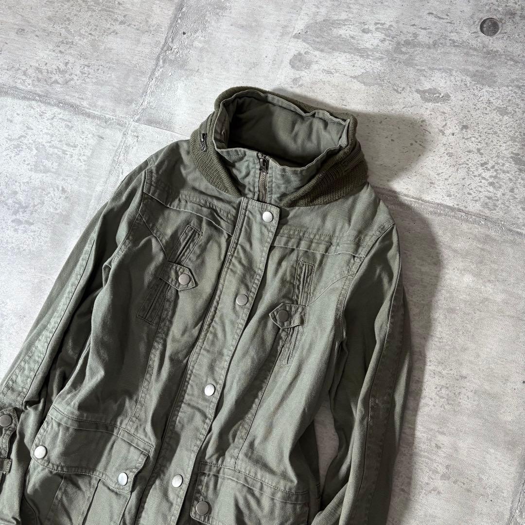 00s ミリタリージャケット 平成ギャル ボリュームネック y2k グランジ