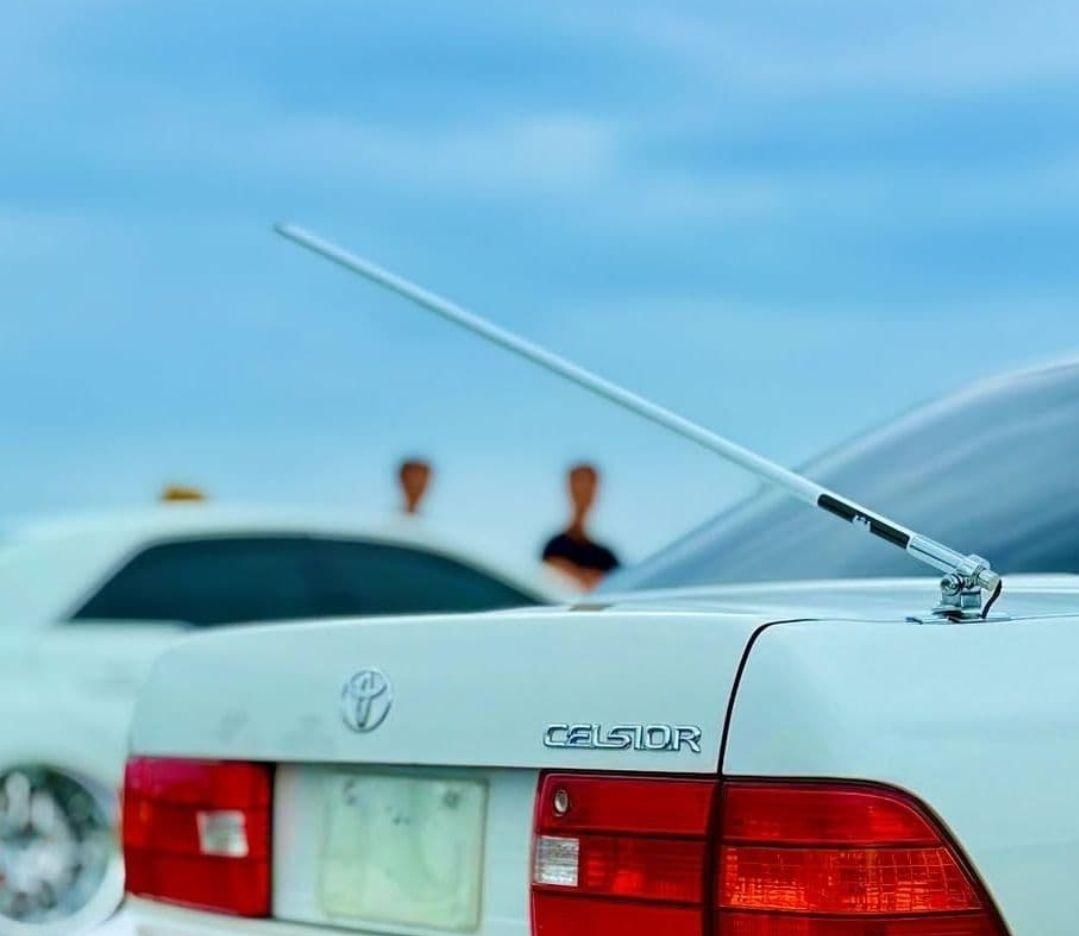 最新作！送料込！　VIPアンテナ1m白　本物　ジャンクションプロデュース