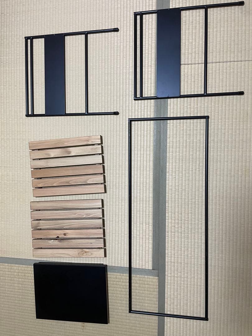 アイアン工房　アイアンテーブル＋ブラックマルチプレート