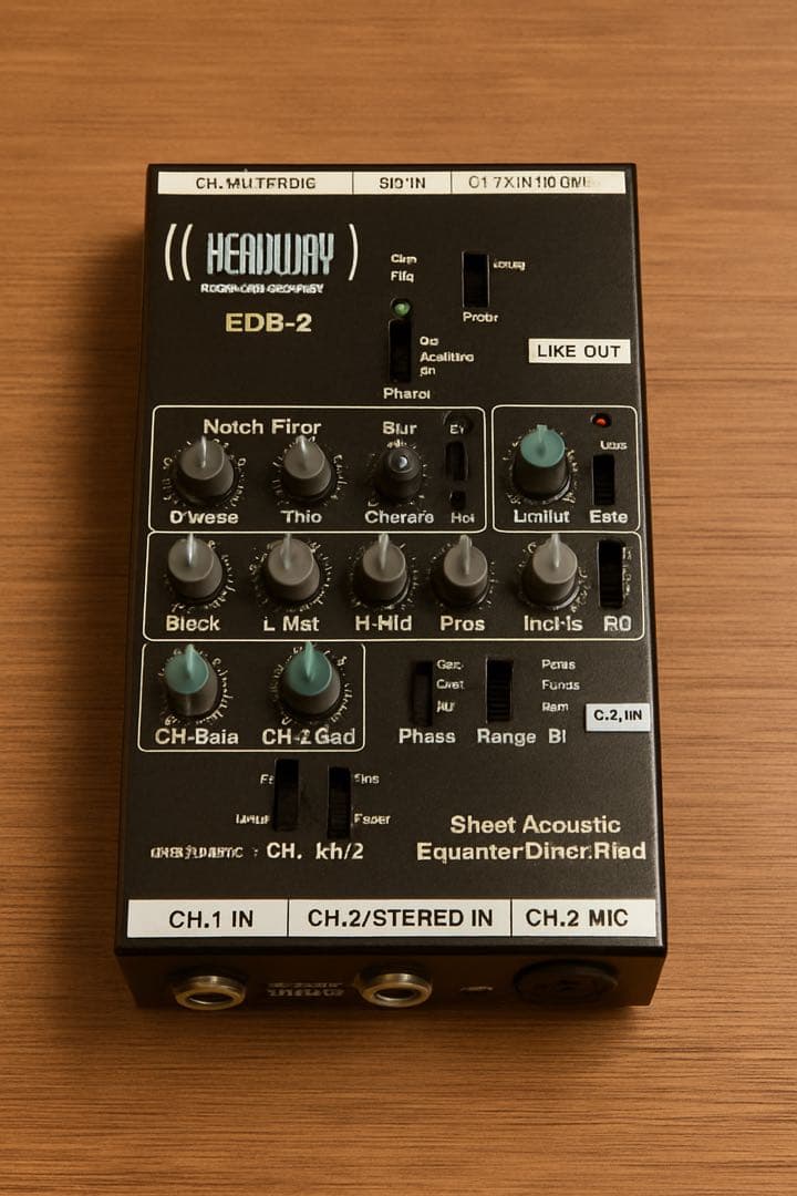 【人気旧型】Headway EDB-2 アコースティック用プリアンプ／18VAC
