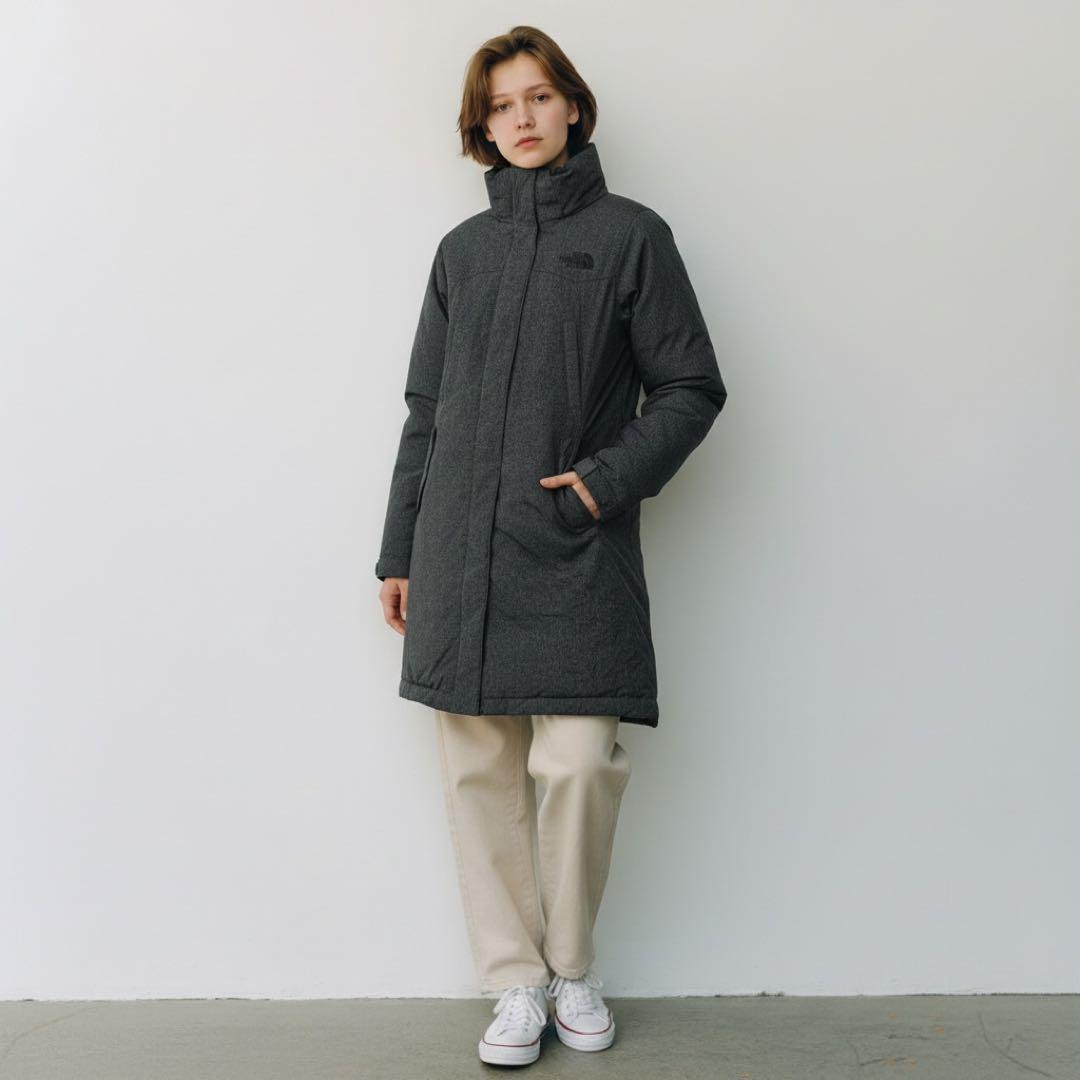 THE NORTH FACE ノースフェイス　ロングコート　ダウン　グレー　M ノースフェイス ダウンジャケット コート グレー M ロングアウター