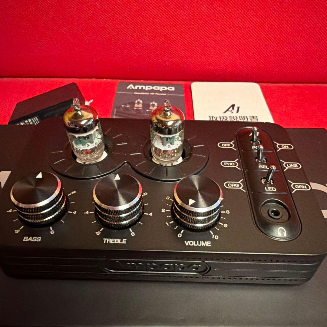 完動品】Ampapa A1 真空管 フォノプリアンプ ＆ ヘッドフォンアンプ
