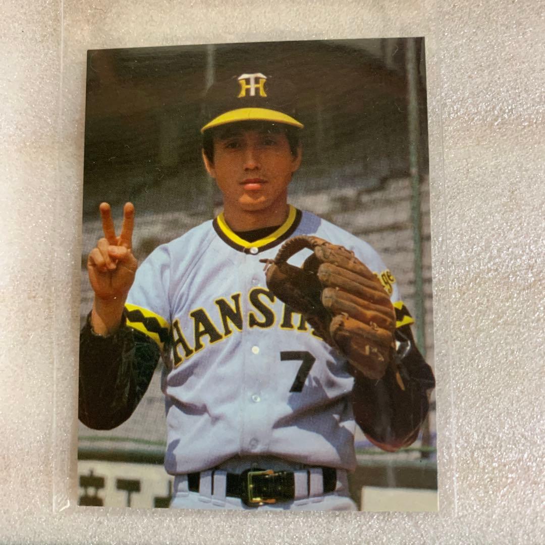 カルビープロ野球カード1979年阪神タイガース真弓明信 ☆当時物 【カルビー】プロ野球カード 1979年 7 真弓明信（阪神
