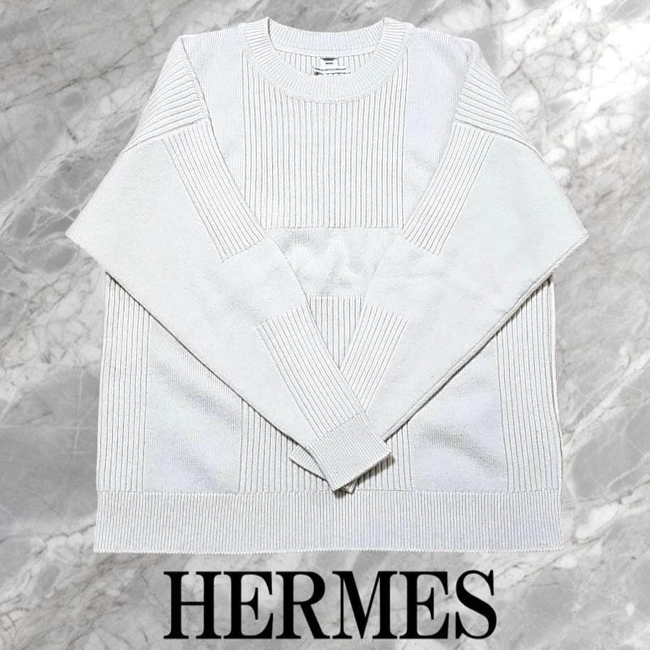 HERMES エルメス カシミヤ100% ニット 34 英国製 新品