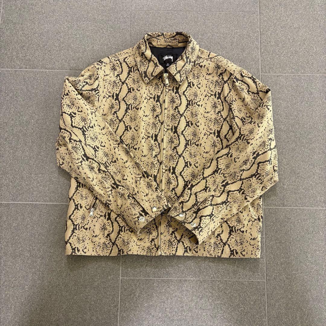 ジャケット・アウター stussy garage gabardine jacket snake