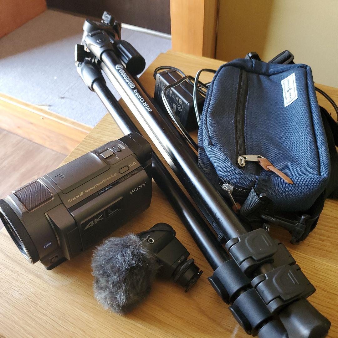 SONY4K HandycamFDR-AXP35本体マイク三脚セット