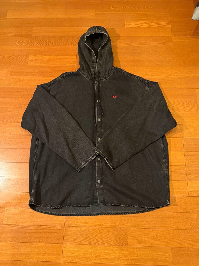 【定期4万6,200円】DIESEL デニムシャツフーディー
