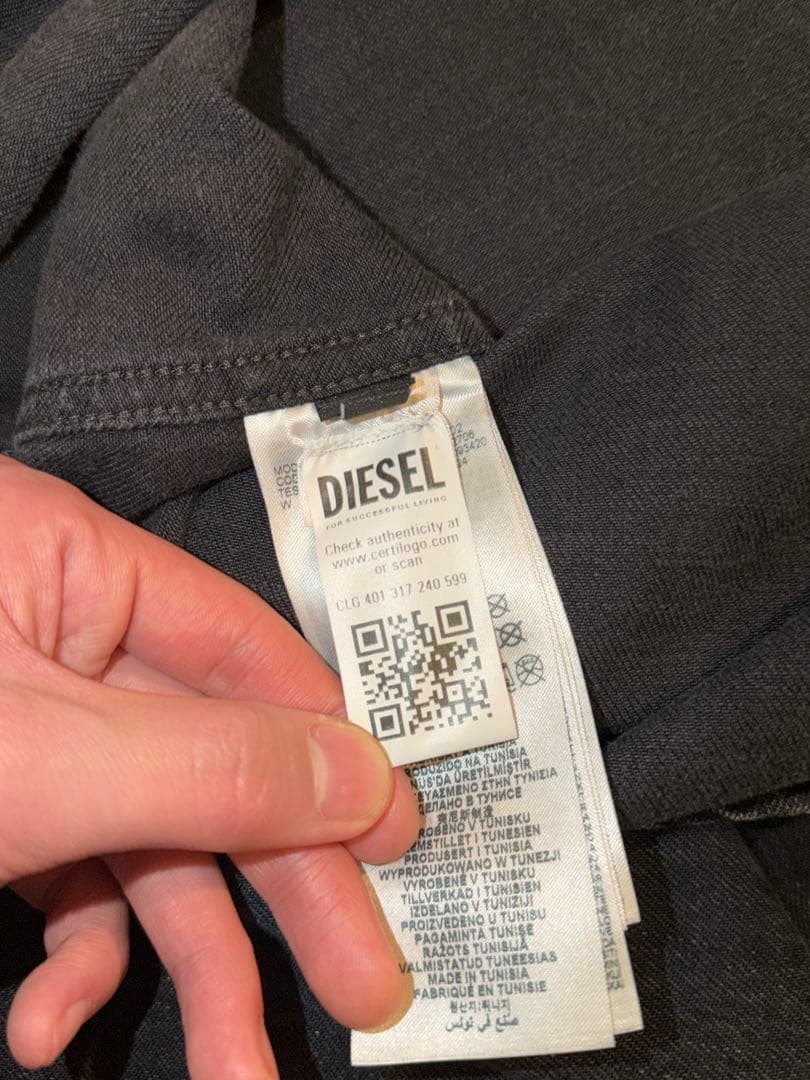 定期4万6,200円】DIESEL デニムシャツフーディー - メルカリ