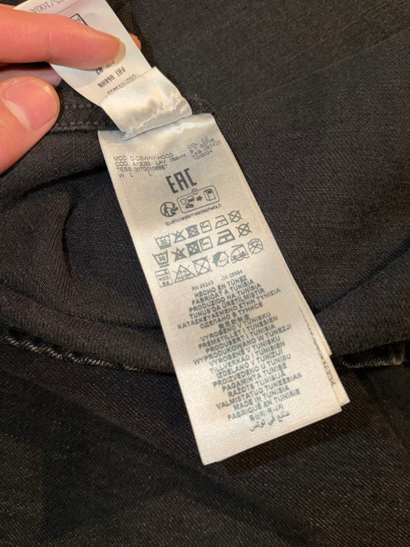 定期4万6,200円】DIESEL デニムシャツフーディー - メルカリ