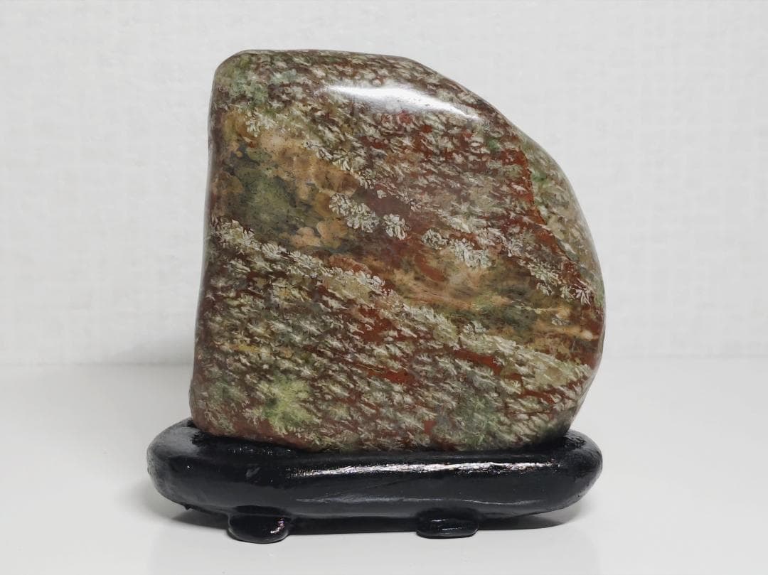 花紋石 496g 錦石 碧玉 ジャスパー 紋石 菊花石 水石 鑑賞石 自然石