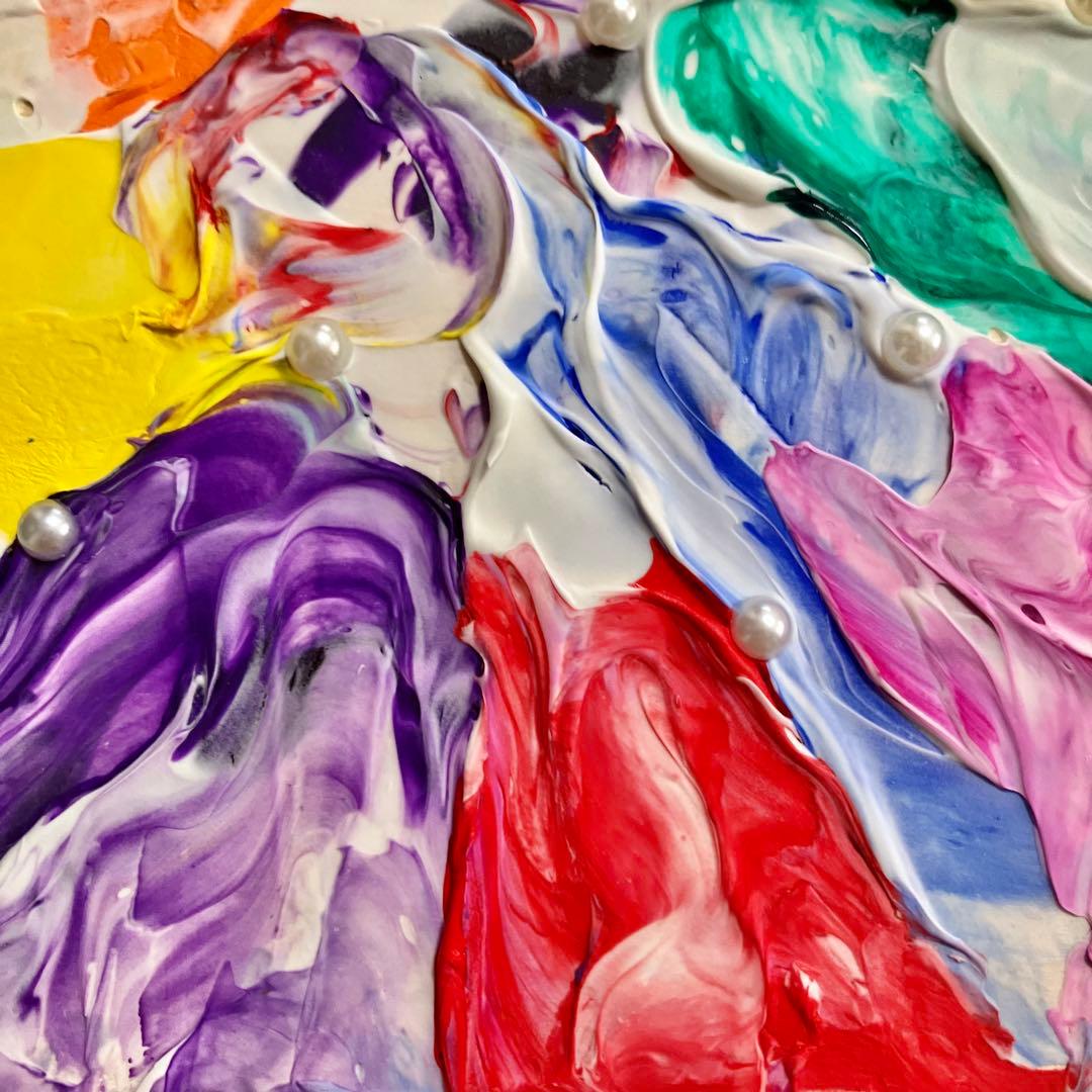 colorful＊テクスチャーアート 絵画 原画 抽象画 現代アート カラフル