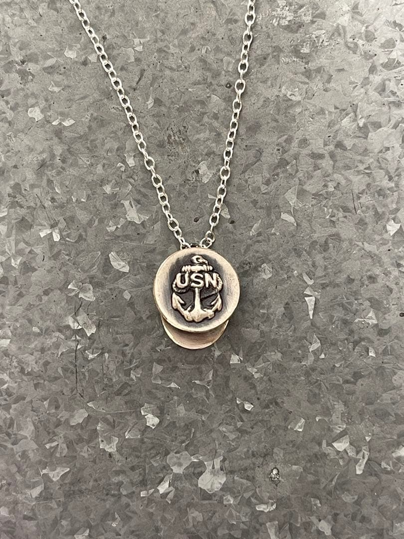 40's スウィートハートジュエリー シルバー USN スターリングネックレス