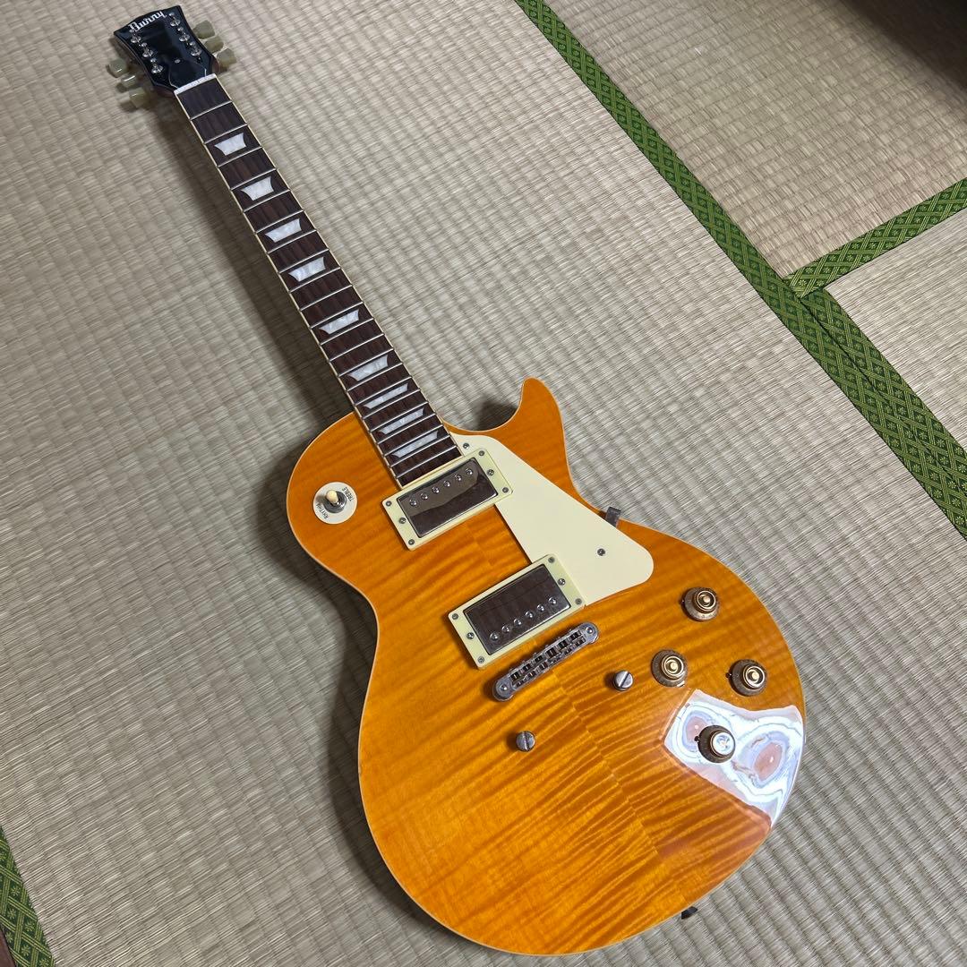 Burny バーニー レスポールタイプ エレキギター オレンジ※テールピース欠品