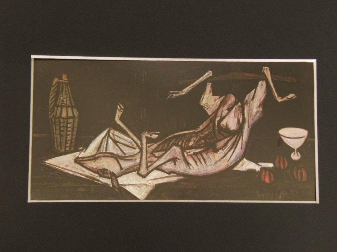 ベルナール・ビュッフェ【Chevreau ecorche】希少な額装用画集より