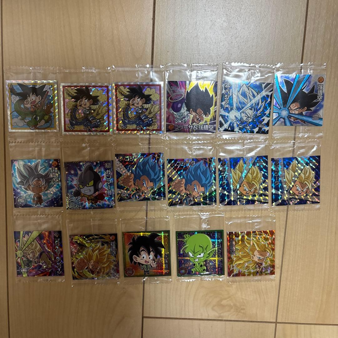 ドラゴンボールウエハース GR以上17枚まとめ売り ※WGR、LGR有り バンダイ ドラゴンボール40周年記念 オリジナルイラストシール