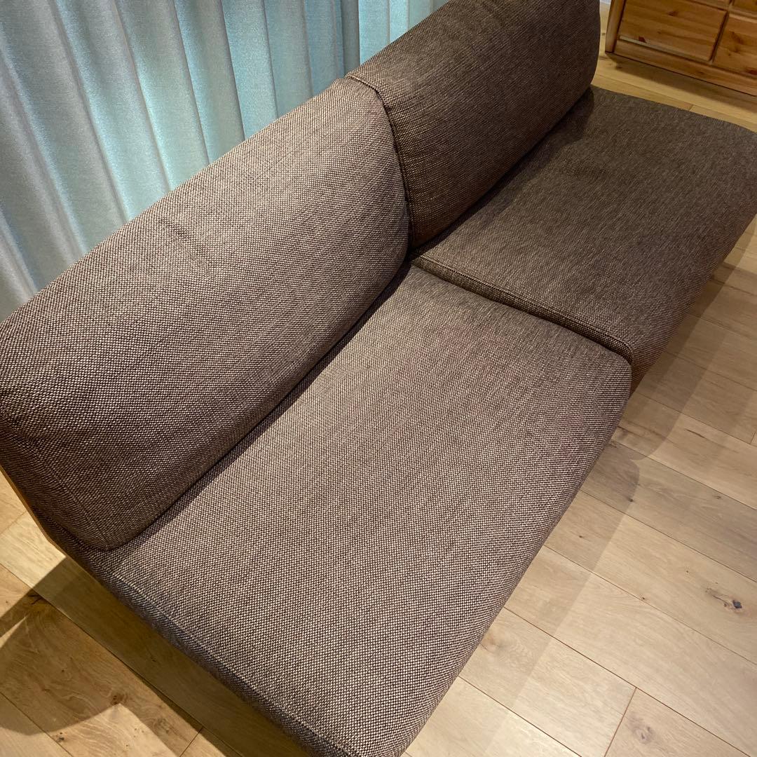 むらさき様専用 無印良品 ゆったり座れるアームレスソファ 3シーター
