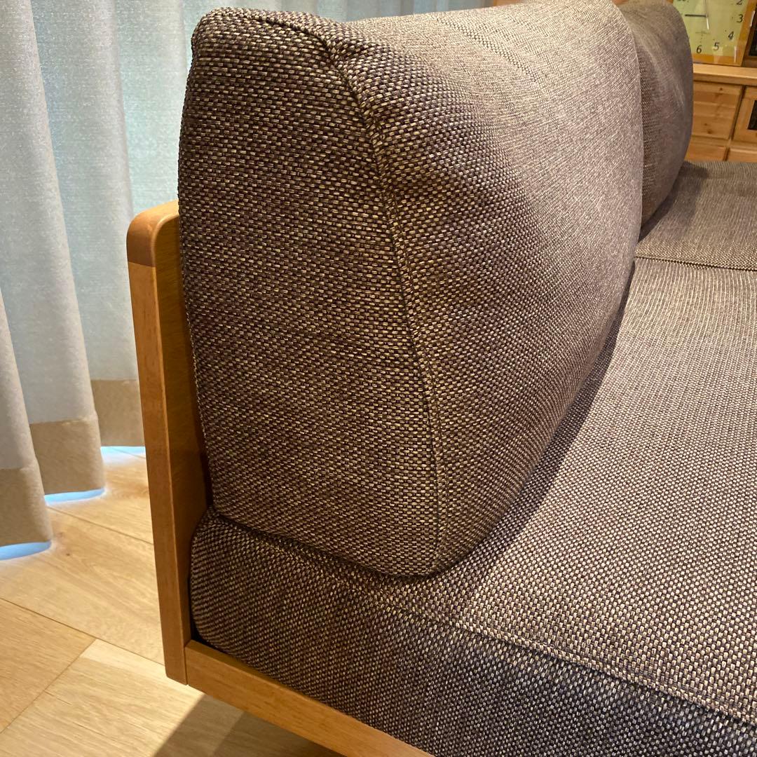 むらさき様専用 無印良品 ゆったり座れるアームレスソファ 3シーター