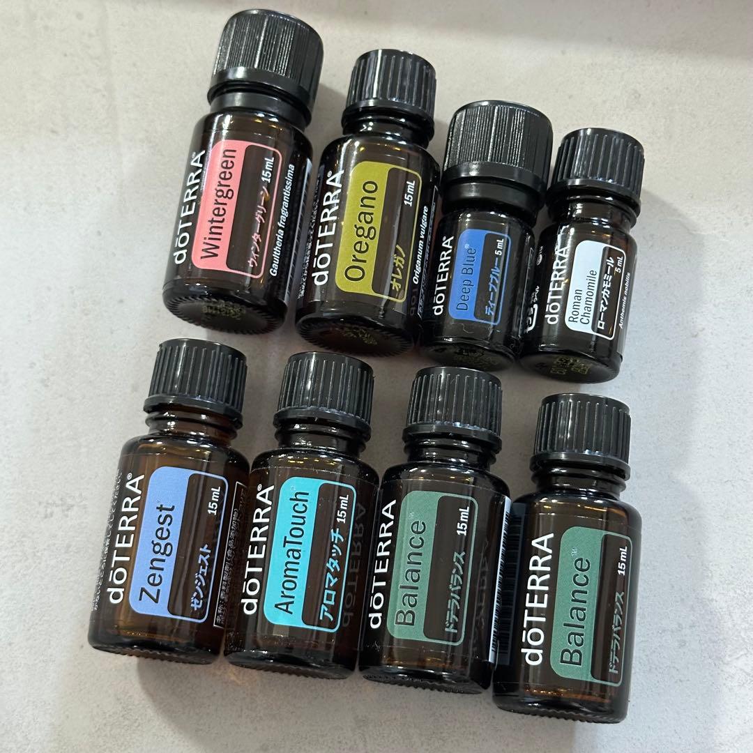 【残量9割】doTERRA エッセンシャルオイル8本セット ドテラ エッセンシャルオイル イントロキット/スターターキット