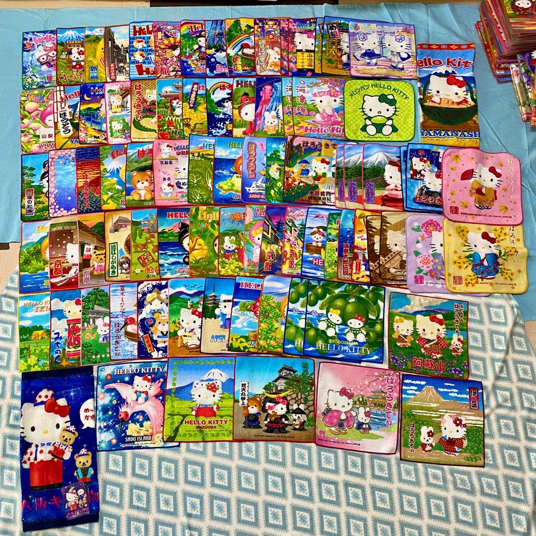 ハローキティ ご当地タオル まとめ売り 83枚！