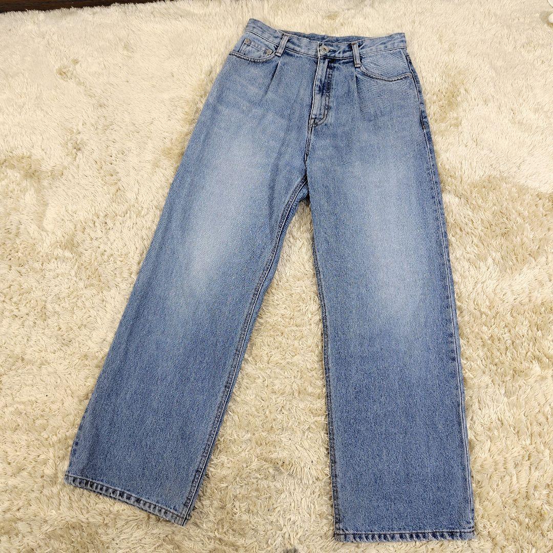 完売品 EVERYDAY I LIKE. タックバギーデニムパンツ ワイド