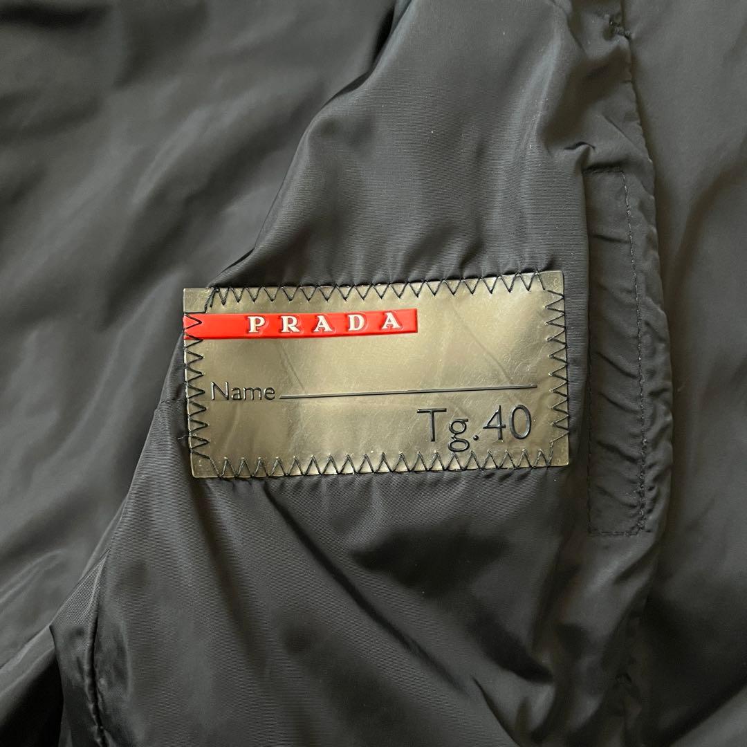 PRADA プラダリネアロッサ ナイロンジャケット 280242 赤タグ 黒