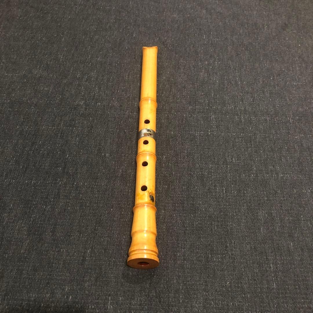 尺八　木管　左利きの7孔　1尺7寸　常磐銘