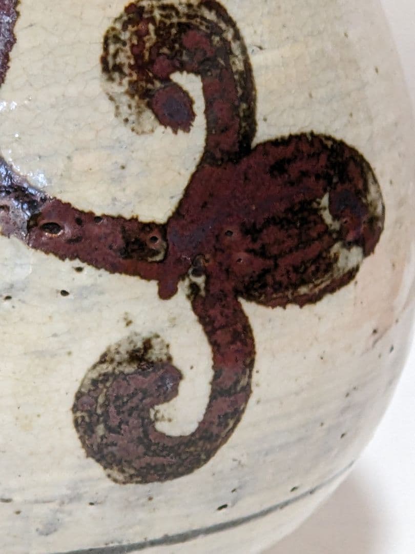 ♢朝鮮陶磁 鶏龍山 粉青沙器 鉄絵刷毛目徳利 酒器 置物飾り 古美術骨董