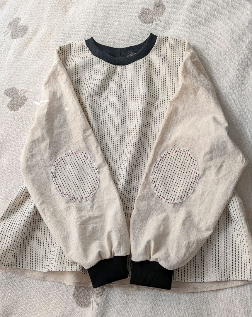 プルオーバー☆刺し子織り生地　ハンドメイド