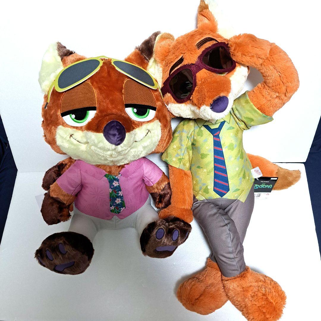 ズートピア2 スーパーラージぬいぐるみ ニックワイルドサングラス 2体