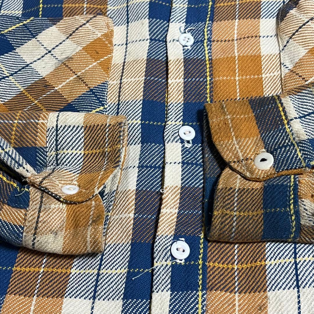 70s BIG MAC（ビッグマック）ヘビーネルシャツ/XL/オレンジ - メルカリ