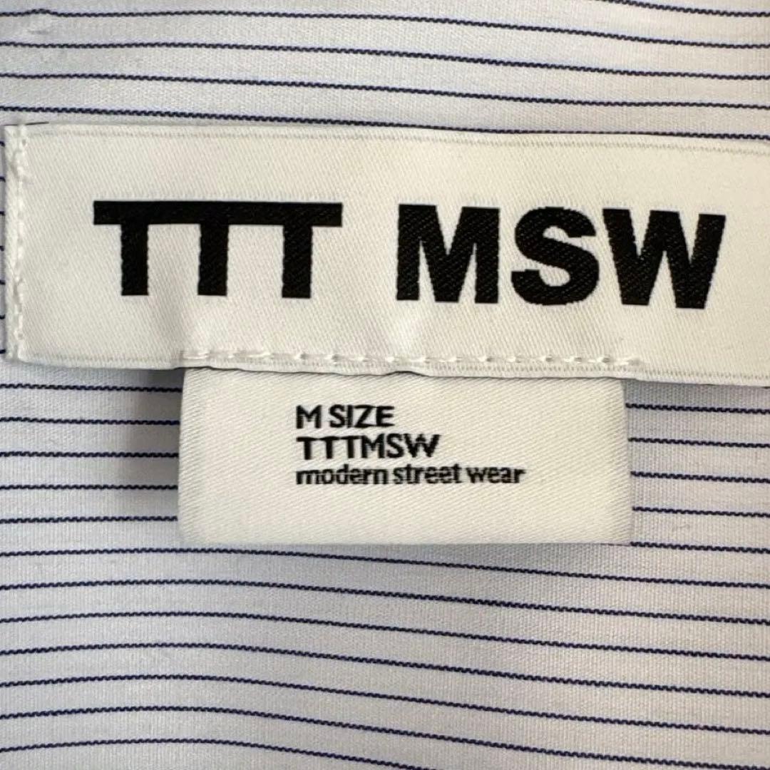 TTT MSW Regular collar shirt stripe/w M - メルカリ