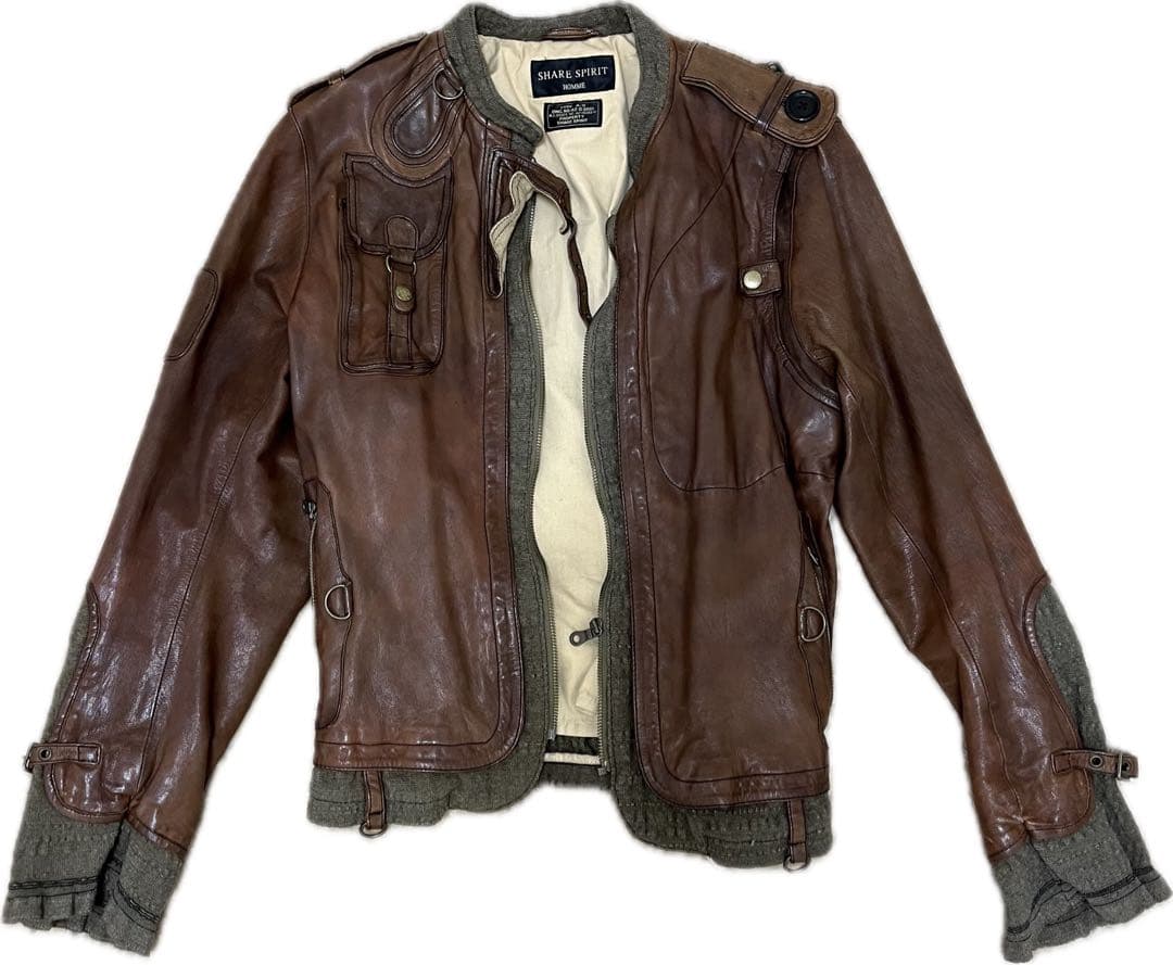SHARESPIRIT レザーライダースジャケット メンズM シェアスピリット SHARE SPIRIT（シェアースピリット）の「SHARE SPIRIT/シェアー