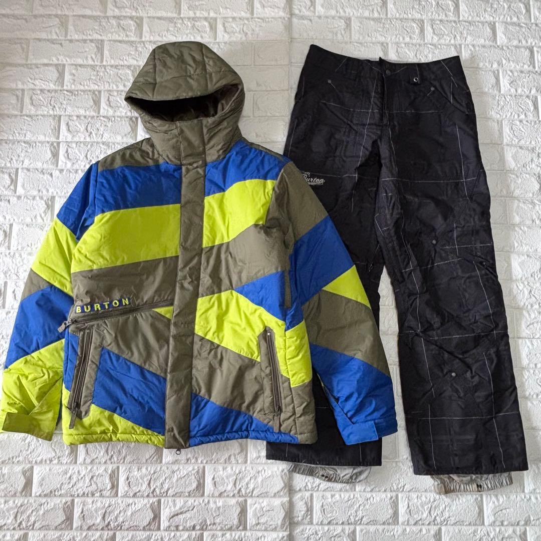gh様 BURTON バートン スノーボードウェア メンズ 上下 ネオンカラーM