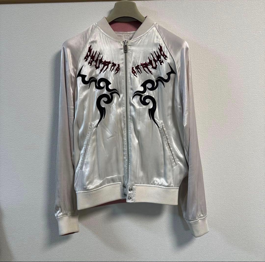 diesel スカジャン　リバーシブル　白/ピンク