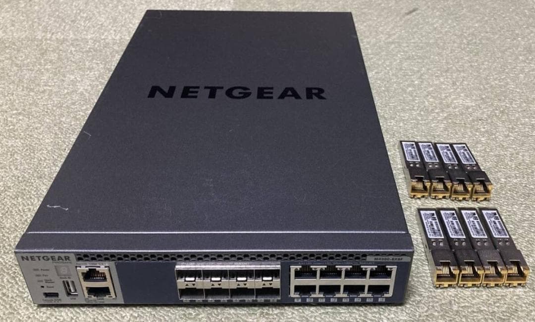 NetGear M4300-8X8F XSM4316S 10G L3スイッチ