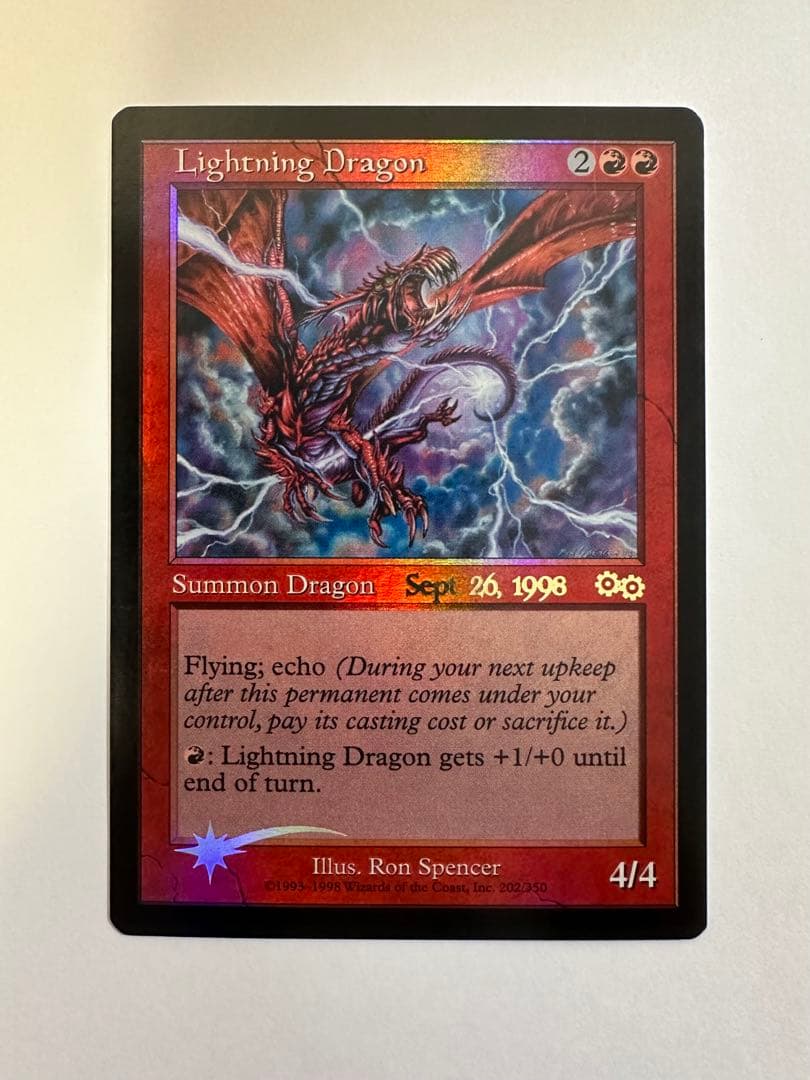 MTG 稲妻のドラゴン　旧枠　プロモ　foil マジックザギャザリング MTG 稲妻のドラゴン Foil 英語 プレリリース プロモ 1枚の通販 田頭